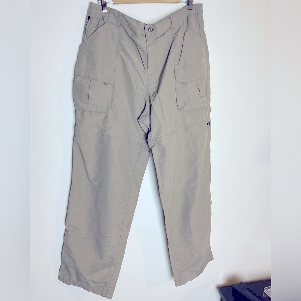 LL Bean Pants Men XL Khaki Chino Convertible Hiking Climbing Outdoors​​​​​​​